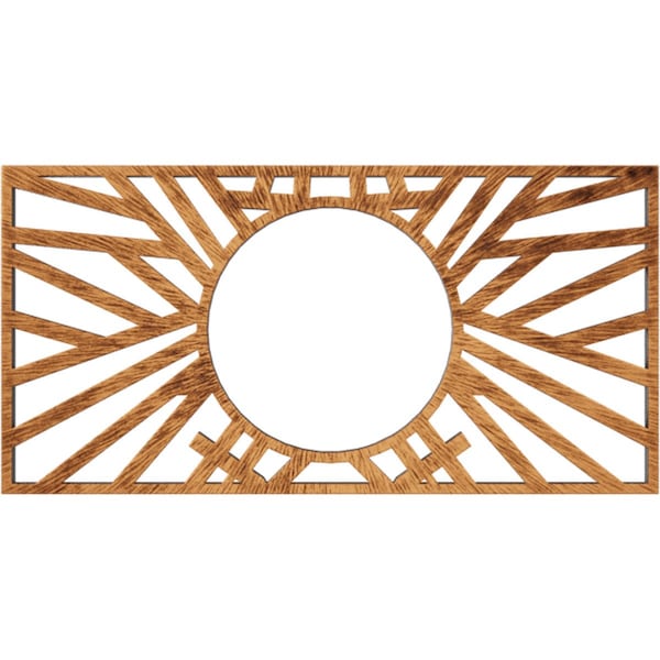 Ekena Millwork Hoover Architectural Grade PVC Pierced Medallion, 16"W x 8"H x 5 7/8"ID x 1/2"P, Antiqued Copper CMPP16X08HOACO - main
